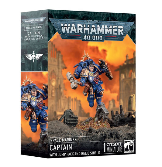 Space Marines - Captain with jump pack and relic shield