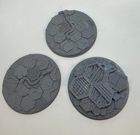 60mm Hex Style Bases SET of X3