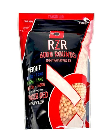RZR Airsoft BBs 6000R (TCR-RED - 0.25g)