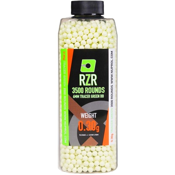 RZR Airsoft BBs Tracer (3500R Bottle) 0.30g - Green