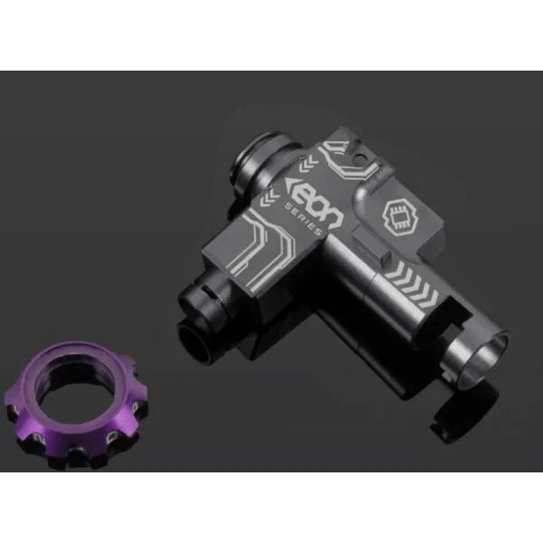 Airsoft GATE EON Hop-Up Chamber - Titanium Chamber / Violet Rotary Dial