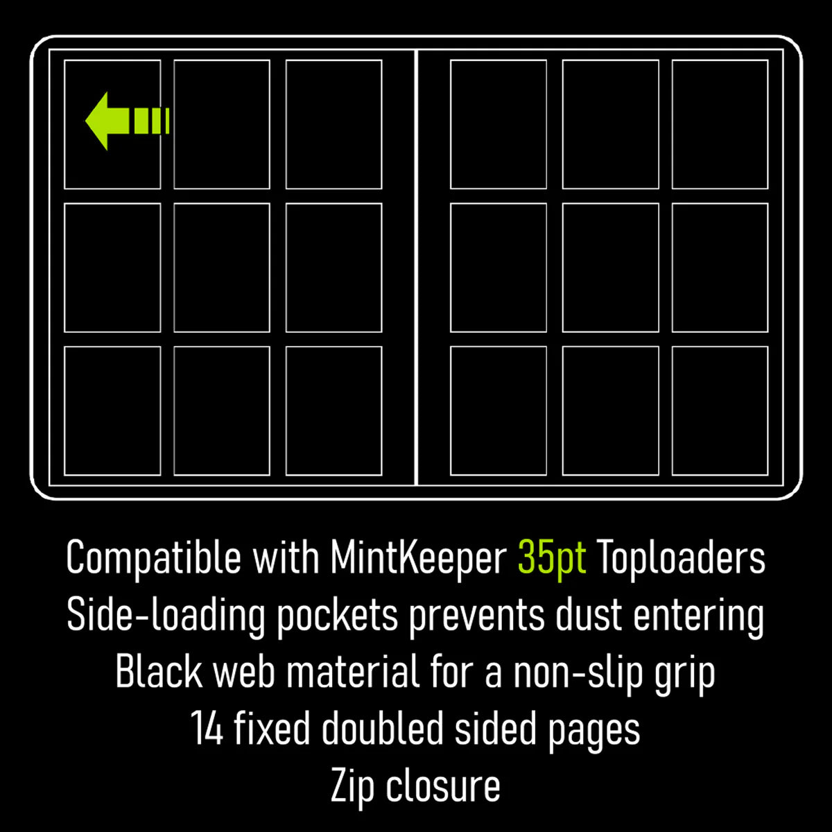 Card Binder For Top Loaders 9 Pocket