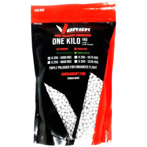 Airsoft BBs Biodegradable (1kg Resealable Bag) 0.20g