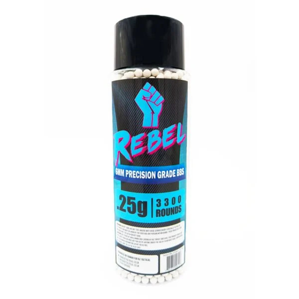 Rebel Precision 6mm BBs 3300ct Bottle - 0.25g