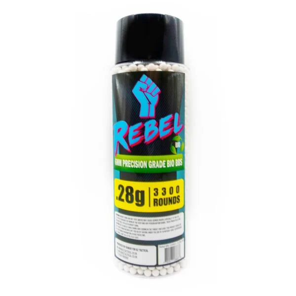 Rebel Precision 6mm BIO BBs 3300ct Bottle - 0.28g