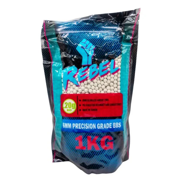 Rebel Precision BIO 6mm BBs 1kg Bag - 0.20g