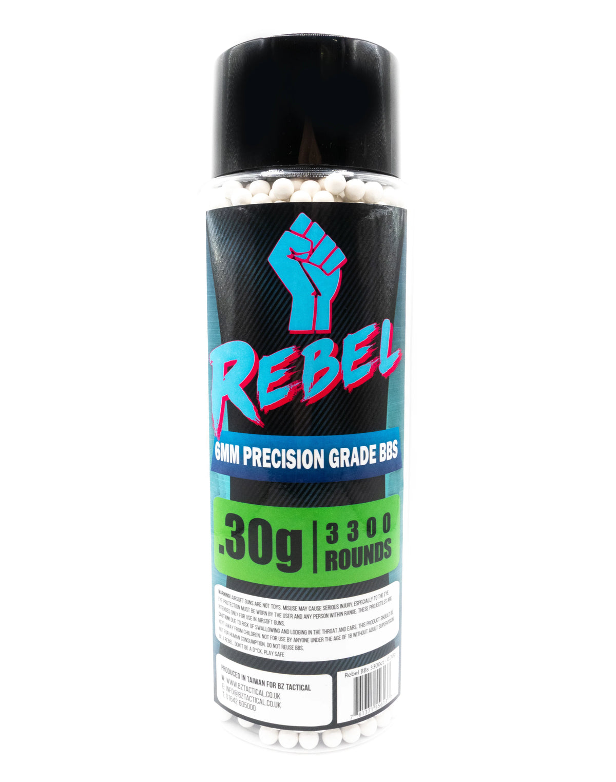 Rebel Precision 6mm BBs 3300ct Bottle - 0.30g