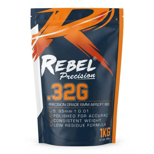 Rebel Precision 6mm BBs 1kg Bag - 0.32g