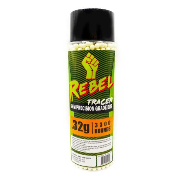 Rebel Precision 6mm Tracer BBs 3300ct Bottle - 0.32g