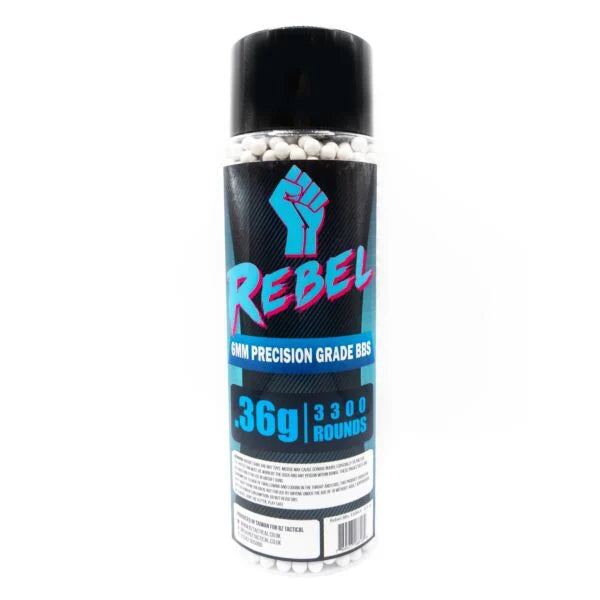 Rebel Precision 6mm BBs 3300ct Bottle - 0.36g