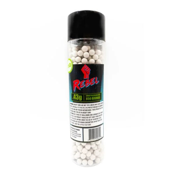 Rebel Precision Heavyweight BIO 6mm BBs 850pcs Bottle - 0.43g