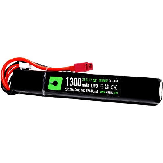 LiPo Battery 1300mAh 11.1v 20c (Stick - Deans (T-Connector)