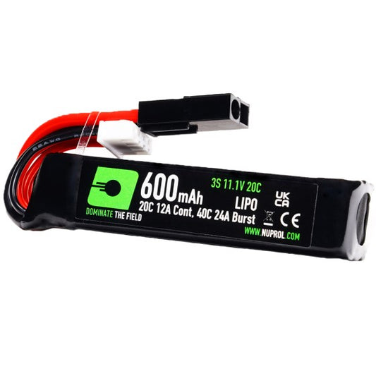 LiPo 600mAh PDW Battery 11.1v-20C - Small Tamiya