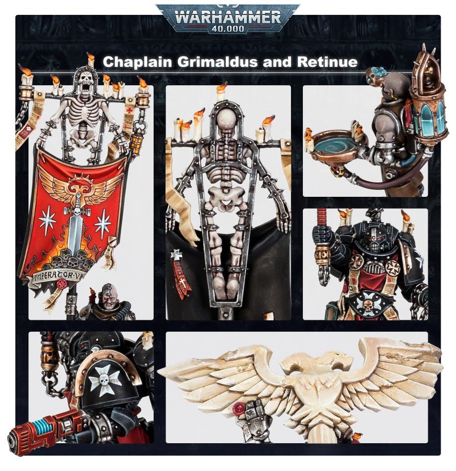 Black Templars - Chaplain Grimaldus & Retinue