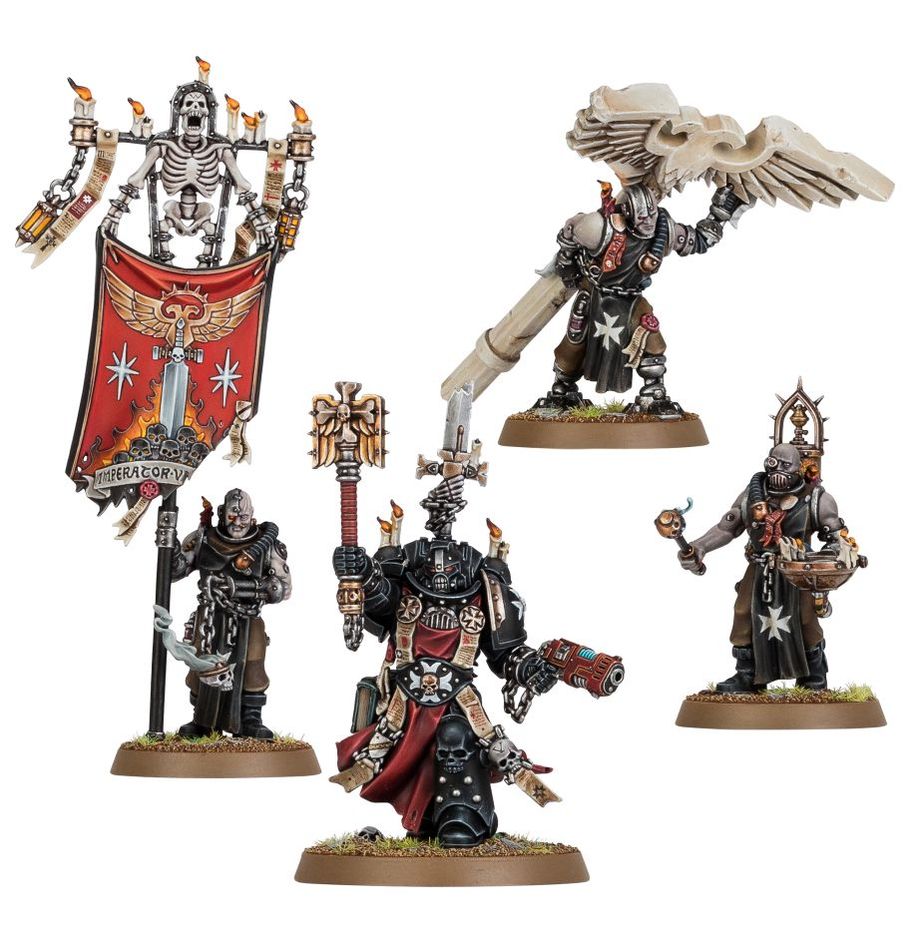 Black Templars - Chaplain Grimaldus & Retinue