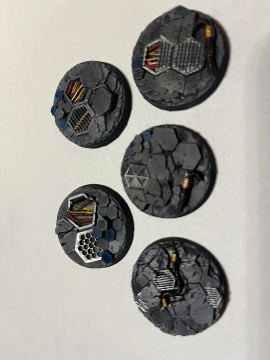 Hex style 3d printed bases 32mm