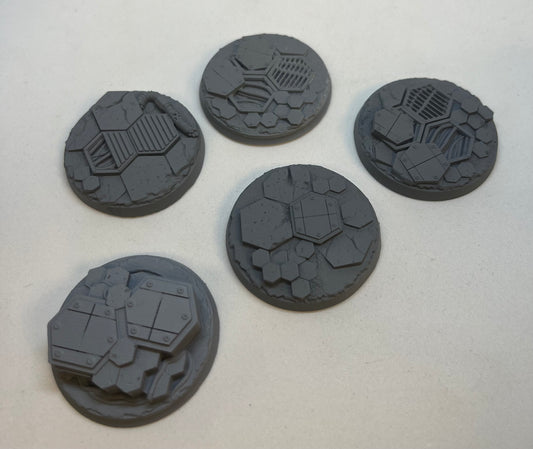 50mm Hex Style Bases SET of X5