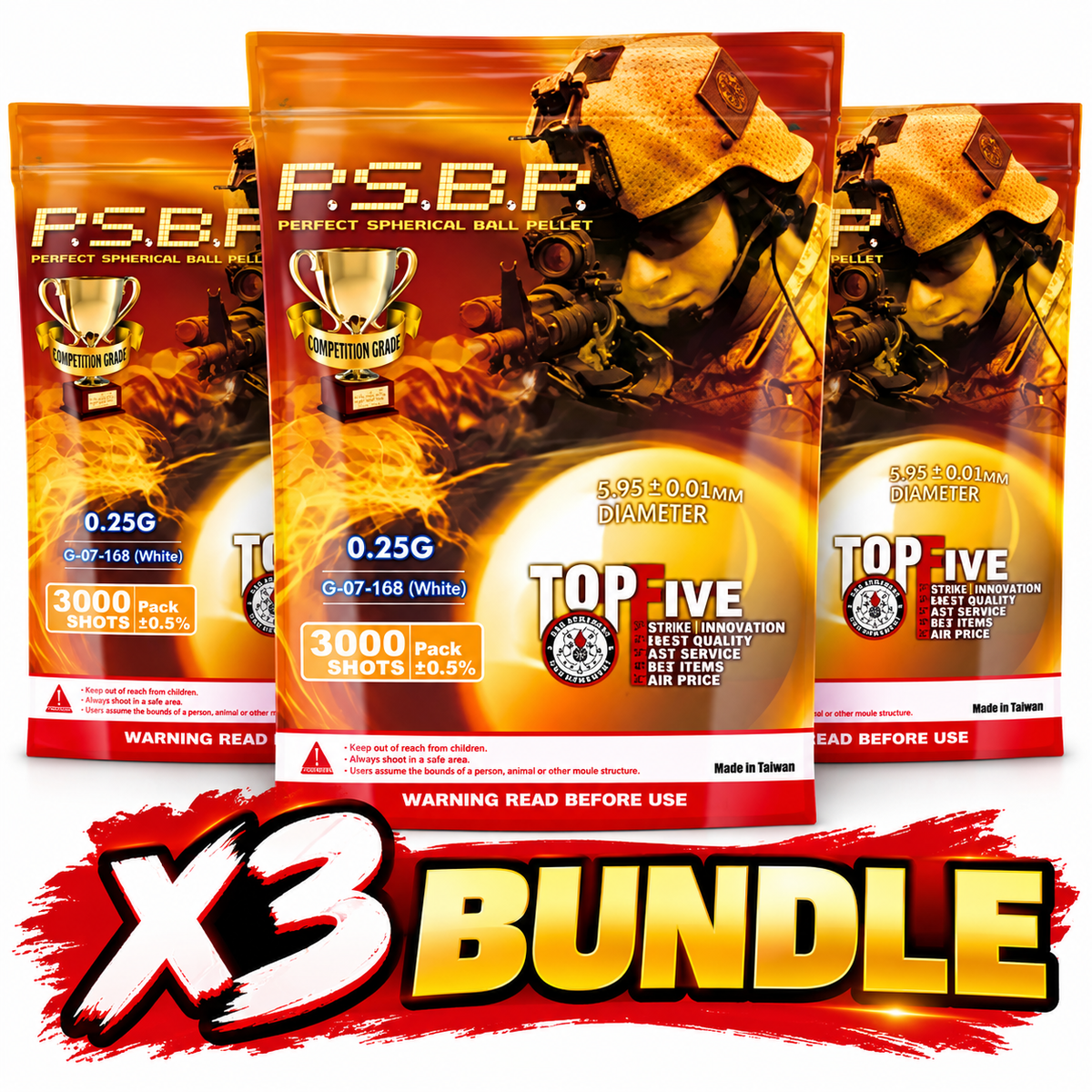 Airsoft 0.25g BB bundle G&G Brand