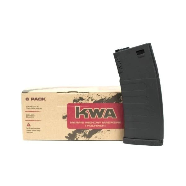 KWA K120 Polymer M4 Mid Cap 6 Pack - Black