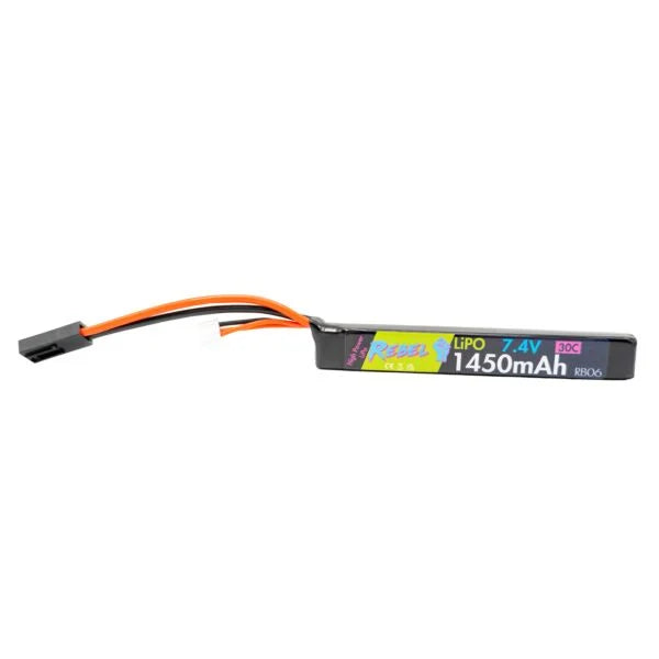 Rebel Battery - 1450mAh Lipo 7.4V 30C Stick - Mini Tamiya