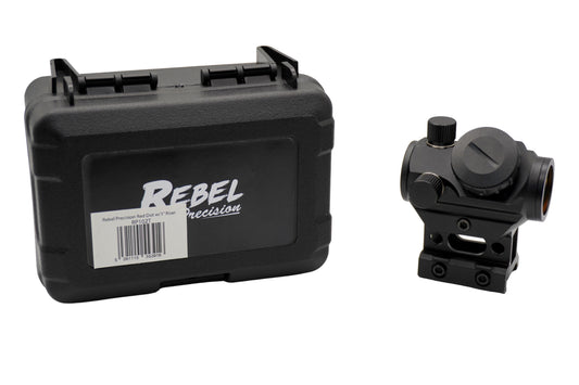 Rebel Precision Red Dot Sight with 1-Inch Riser Mount – Black (Battery Included)