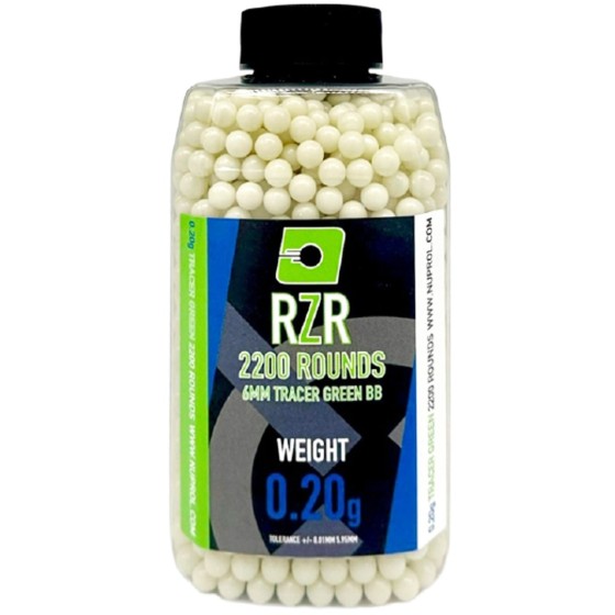 RZR Airsoft BBs 2200R (TCR-GRN - 0.20g)