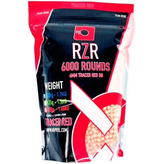 RZR Airsoft BBs 6000R (TCR-RED - 0.20g)