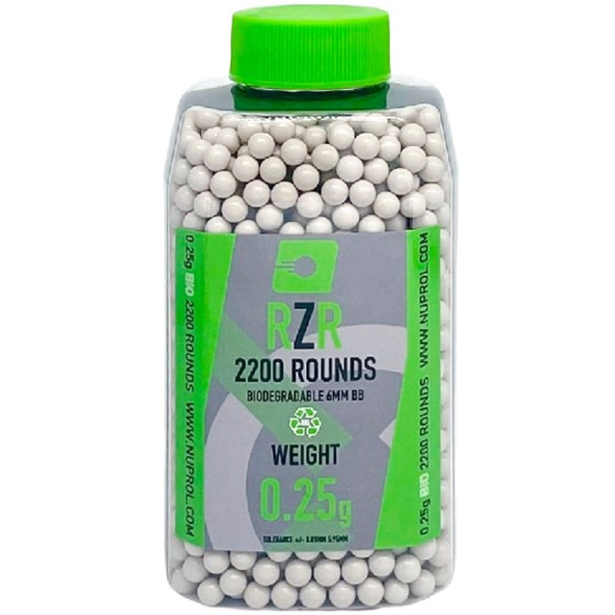 RZR Airsoft BBs 2200R (BIO - 0.25g)