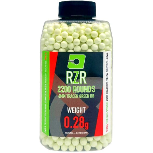 RZR Airsoft BBs 2200R (TCR-GRN - 0.28g)