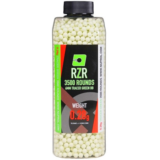 RZR Airsoft BBs Tracer (3500R Bottle) 0.28g - Green
