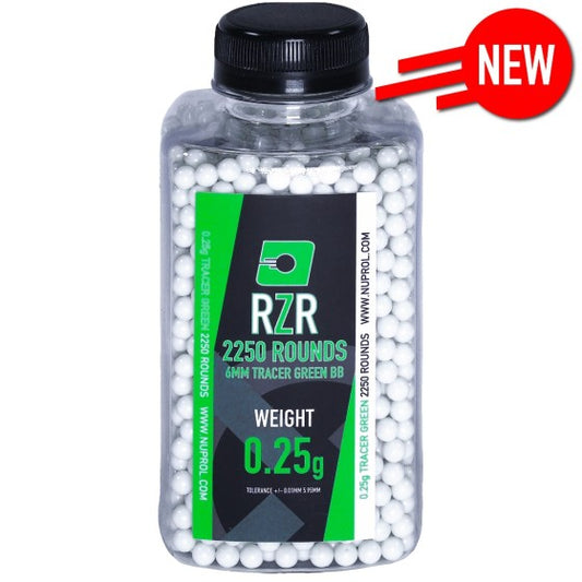 RZR Tracer Airsoft BBs (2250R) 0.25g - Green